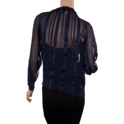 Stella McCartney Sheer Silk Drawstring Top S For Women -Stella McCartney Sales luxury women stella mccartney used clothes p20681 003