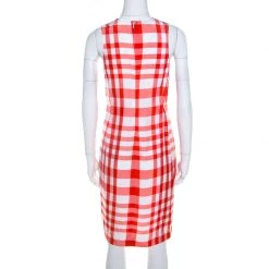 Stella McCartney Chilli Red Checked Sleeveless Benedicte Shift Dress S For Women -Stella McCartney Sales luxury women stella mccartney used clothes p208065 005