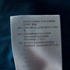 Stella McCartney Teal Blue Stretch Wool Flat Front Ivy Pants M For Women -Stella McCartney Sales luxury women stella mccartney used clothes p210469 004