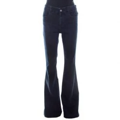 Stella McCartney Navy Blue Denim Flared Jeans L For Women