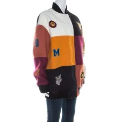 Stella McCartney Colorblock Melton Wool Blend Applique Detail Sabine Varsity Jacket S For Women -Stella McCartney Sales luxury women stella mccartney used clothes p219467 013