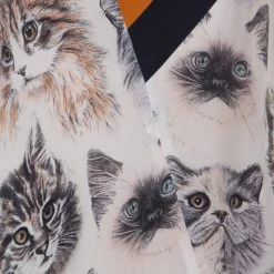 Stella McCartney Multicolor Cat Print Silk Asymmetric Hem Ilona Dress M For Women 12 Stella McCartney Multicolor Cat Print Silk Asymmetric Hem Ilona Dress M For Women -Stella McCartney Sales luxury women stella mccartney used clothes p221544 007