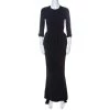 Stella McCartney Navy Blue Stretch Cady Gathered Waist Maxi Dress S For Women -Stella McCartney Sales luxury women stella mccartney used clothes p235469 003