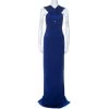 Stella McCartney Blue Stretch Cross Over Bodice Bodycon Maxi Dress M For Women