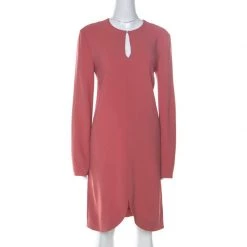 Stella McCartney Pink Crepe Keyhole Detail Dress M For Women