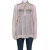 Stella McCartney Pale Pink Printed Silk Billowing Sleeve Blouse S For Women -Stella McCartney Sales luxury women stella mccartney used clothes p241549 003