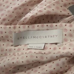 Stella McCartney Pale Pink Printed Silk Billowing Sleeve Blouse S For Women -Stella McCartney Sales luxury women stella mccartney used clothes p241549 006