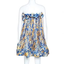 Stella McCartney Multicolor Printed Pleated Ruffle Dress M For Women 10 Stella McCartney Multicolor Printed Pleated Ruffle Dress M For Women -Stella McCartney Sales luxury women stella mccartney used clothes p241812 011