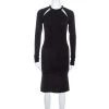 Stella McCartney Black Jersey Mesh Insert Embellished Collar Dress S For Women -Stella McCartney Sales luxury women stella mccartney used clothes p245710 007