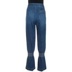 Stella McCartney Blue Denim Shirred Detail April Jeans M For Women -Stella McCartney Sales luxury women stella mccartney used clothes p248167 004