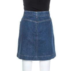 Stella McCartney Blue Denim Embroidered Embellished Short Skirt M For Women -Stella McCartney Sales luxury women stella mccartney used clothes p248371 002