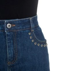 Stella McCartney Blue Denim Embroidered Embellished Short Skirt M For Women -Stella McCartney Sales luxury women stella mccartney used clothes p248371 007