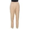 Stella McCartney Beige Jacquard Elasticized Waist Trousers S For Women -Stella McCartney Sales luxury women stella mccartney used clothes p249269 003