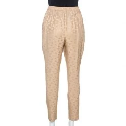 Stella McCartney Beige Jacquard Elasticized Waist Trousers S For Women -Stella McCartney Sales luxury women stella mccartney used clothes p249269 007