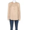 Stella McCartney Beige Jacquard Button Front Mandarin Collar Shirt S For Women 1 Stella McCartney Beige Jacquard Button Front Mandarin Collar Shirt S For Women -Stella McCartney Sales luxury women stella mccartney used clothes p249299 005