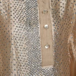 Stella McCartney Beige Silk Sequin Detail Balloon Sleeve Blouse S For Women -Stella McCartney Sales luxury women stella mccartney used clothes p250949 001