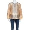 Stella McCartney Beige Silk Sequin Detail Balloon Sleeve Blouse S For Women 1 Stella McCartney Beige Silk Sequin Detail Balloon Sleeve Blouse S For Women -Stella McCartney Sales luxury women stella mccartney used clothes p250949 007