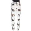 Stella McCartney White Striped Dog Print Silk Christine Pants S For Women -Stella McCartney Sales luxury women stella mccartney used clothes p253167 001