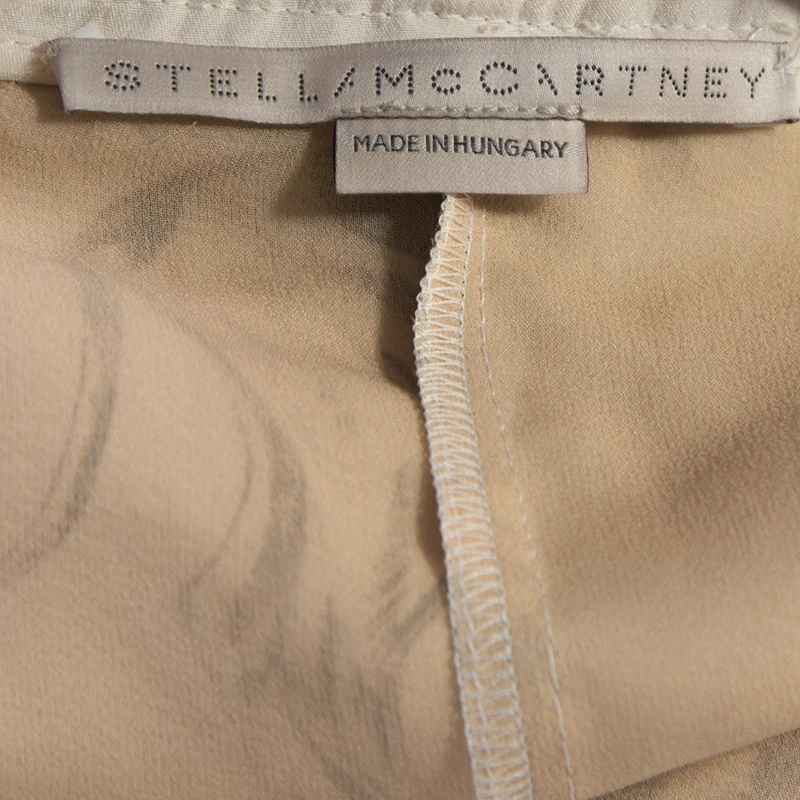 Stella McCartney White Striped Dog Print Silk Christine Pants S For Women 7 Stella McCartney White Striped Dog Print Silk Christine Pants S For Women - Image 5