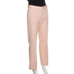Stella McCartney Blush Pink Silk Twill Wide Leg Eden Trousers XS For Women -Stella McCartney Sales luxury women stella mccartney used clothes p258015 003