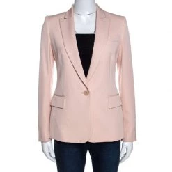 Stella McCartney Blush Pink Silk Ingrid Blazer XS For Women