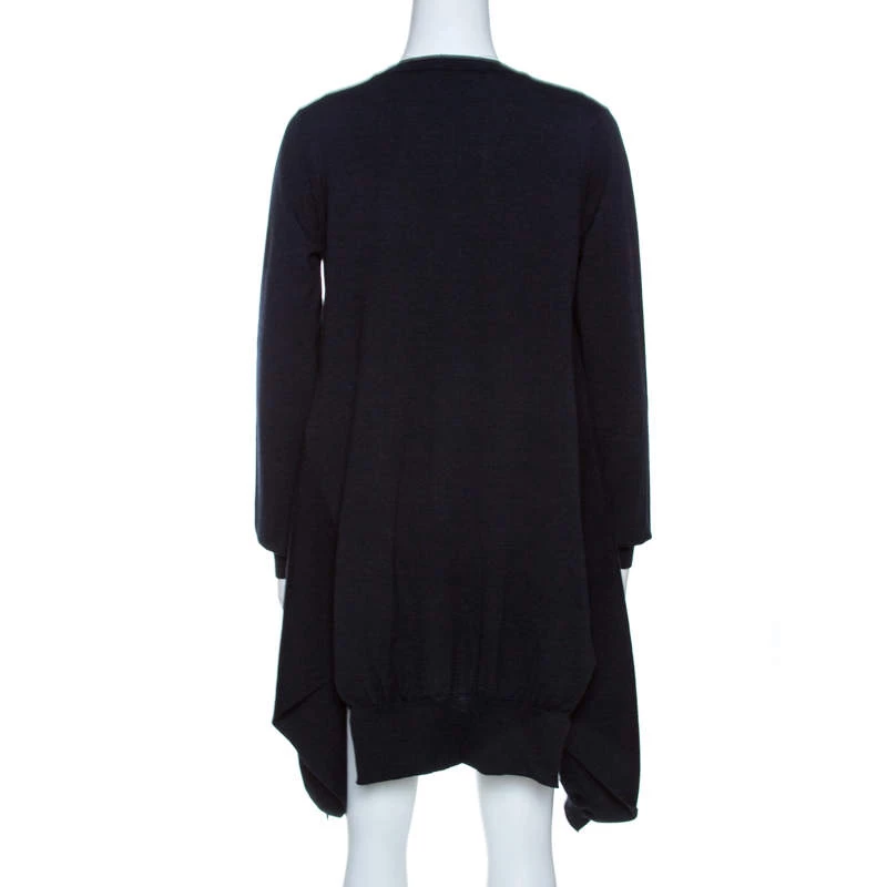 Stella McCartney Navy Blue Wool Blend Handkerchief Hem Sweater Dress M For Women 5 Stella McCartney Navy Blue Wool Blend Handkerchief Hem Sweater Dress M For Women - Image 3