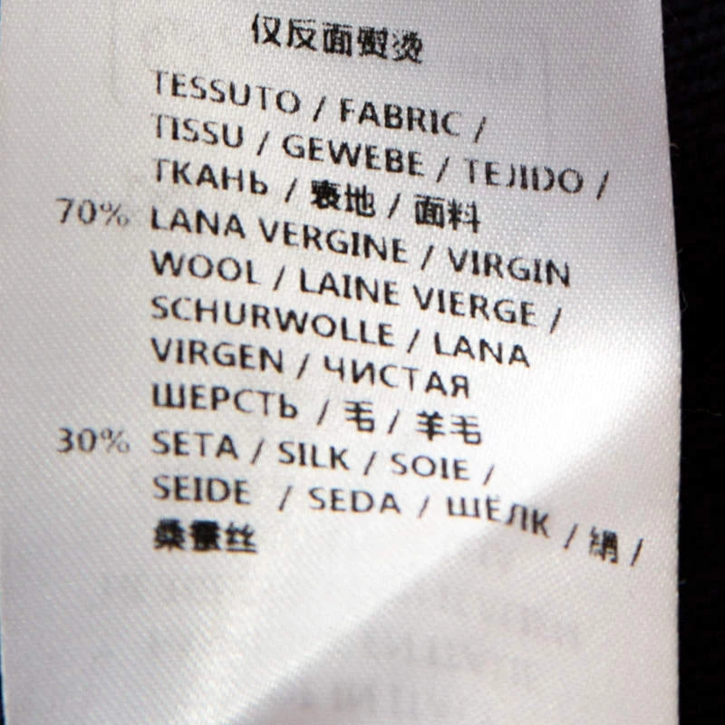 Stella McCartney Navy Blue Wool Blend Handkerchief Hem Sweater Dress M For Women 8 Stella McCartney Navy Blue Wool Blend Handkerchief Hem Sweater Dress M For Women - Image 6