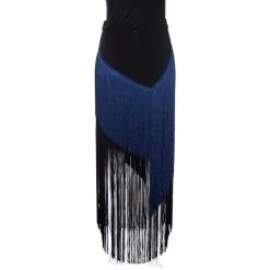 Stella McCartney Bicolor Crepe Asymmetrical Fringed Veronica Skirt S For Women -Stella McCartney Sales luxury women stella mccartney used clothes p265845 001