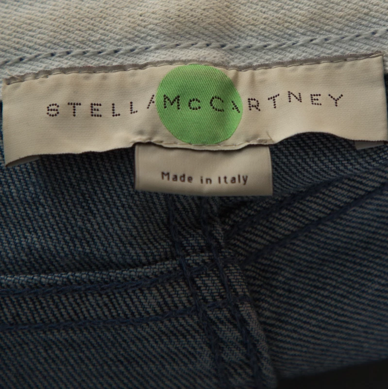 Stella McCartney Indigo Star Print Faded Denim Boyfriend Jeans M For Women 7 Stella McCartney Indigo Star Print Faded Denim Boyfriend Jeans M For Women - Image 5