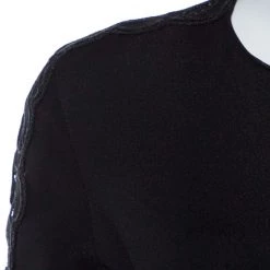 Stella McCartney Black Crepe Lace Trim Maxi Dress S For Women -Stella McCartney Sales luxury women stella mccartney used clothes p267744 007