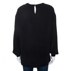 Stella McCartney Black Lurex Floral Silk Jacquard Donna Top S For Women -Stella McCartney Sales luxury women stella mccartney used clothes p274673 004