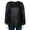 Stella McCartney Black Lurex Floral Silk Jacquard Donna Top S For Women