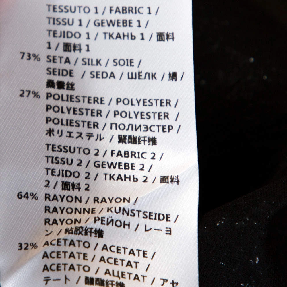 Stella McCartney Black Lurex Floral Silk Jacquard Christine Pants S For Women 8 Stella McCartney Black Lurex Floral Silk Jacquard Christine Pants S For Women - Image 6