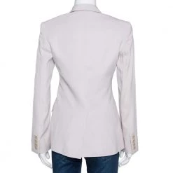 Stella McCartney Pale Ecru Silk Blend Tailored Blazer S For Women -Stella McCartney Sales luxury women stella mccartney used clothes p277728 001