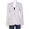 Stella McCartney Pale Ecru Silk Blend Tailored Blazer S For Women -Stella McCartney Sales luxury women stella mccartney used clothes p277728 002
