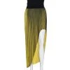 Stella McCartney Yellow Plisse Georgette Jeanne Asymmetric Skirt S For Women