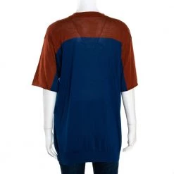 Stella McCartney Orange & Blue Intarsia Knit 'Go' Sweater Dress S For Women -Stella McCartney Sales luxury women stella mccartney used clothes p281375 001