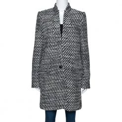 Stella McCartney Monochrome Tweed Bryce Coat M For Women
