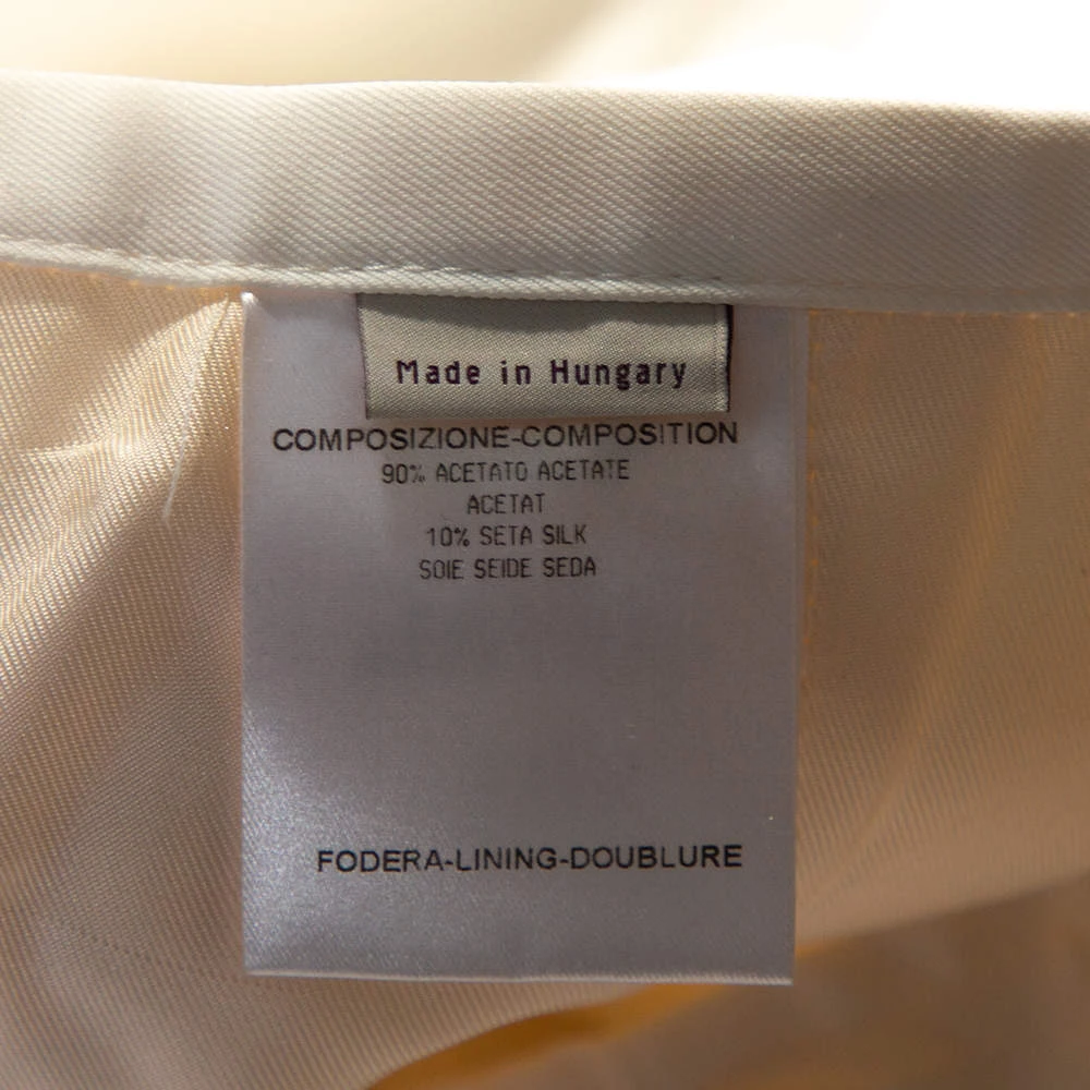 Stella McCartney Cream Coated Silk Button Detail Tapered Trousers S For Women 8 Stella McCartney Cream Coated Silk Button Detail Tapered Trousers S For Women - Image 6