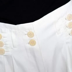 Stella McCartney Cream Coated Silk Button Detail Tapered Trousers S For Women 11 Stella McCartney Cream Coated Silk Button Detail Tapered Trousers S For Women -Stella McCartney Sales luxury women stella mccartney used clothes p285902 005