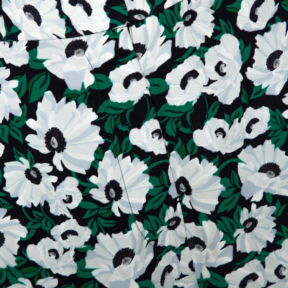 Stella McCartney Green Floral Printed High Waist Wide Leg Maude Trousers M For Women 6 Stella McCartney Green Floral Printed High Waist Wide Leg Maude Trousers M For Women - Image 4