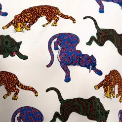 Stella McCartney Cream Wild Cat Print Silk Short Dress M For Women -Stella McCartney Sales luxury women stella mccartney used clothes p287029 007