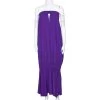 Stella McCartney Purple Crepe Draped Strapless Dress M For Women
