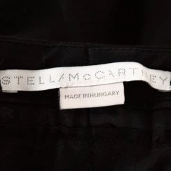 Stella McCartney Black Stretch Wool Wide Leg Cropped Pants L For Women -Stella McCartney Sales luxury women stella mccartney used clothes p301376 004