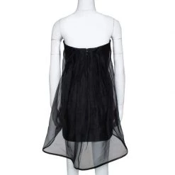 Stella McCartney Black Silk Organza Overlay Strapless Dress M For Women -Stella McCartney Sales luxury women stella mccartney used clothes p303582 1594895254 005