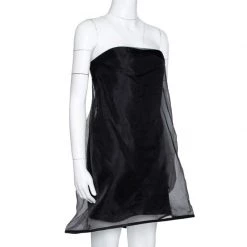 Stella McCartney Black Silk Organza Overlay Strapless Dress M For Women -Stella McCartney Sales luxury women stella mccartney used clothes p303582 1595049681 007