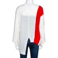 Stella McCartney Bicolor Wool Jersey Asymmetric Jumper M For Women -Stella McCartney Sales luxury women stella mccartney used clothes p307935 003
