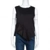 Stella McCartney Black Cotton Ruffled Asymmetrical Top S For Women -Stella McCartney Sales luxury women stella mccartney used clothes p309722 001