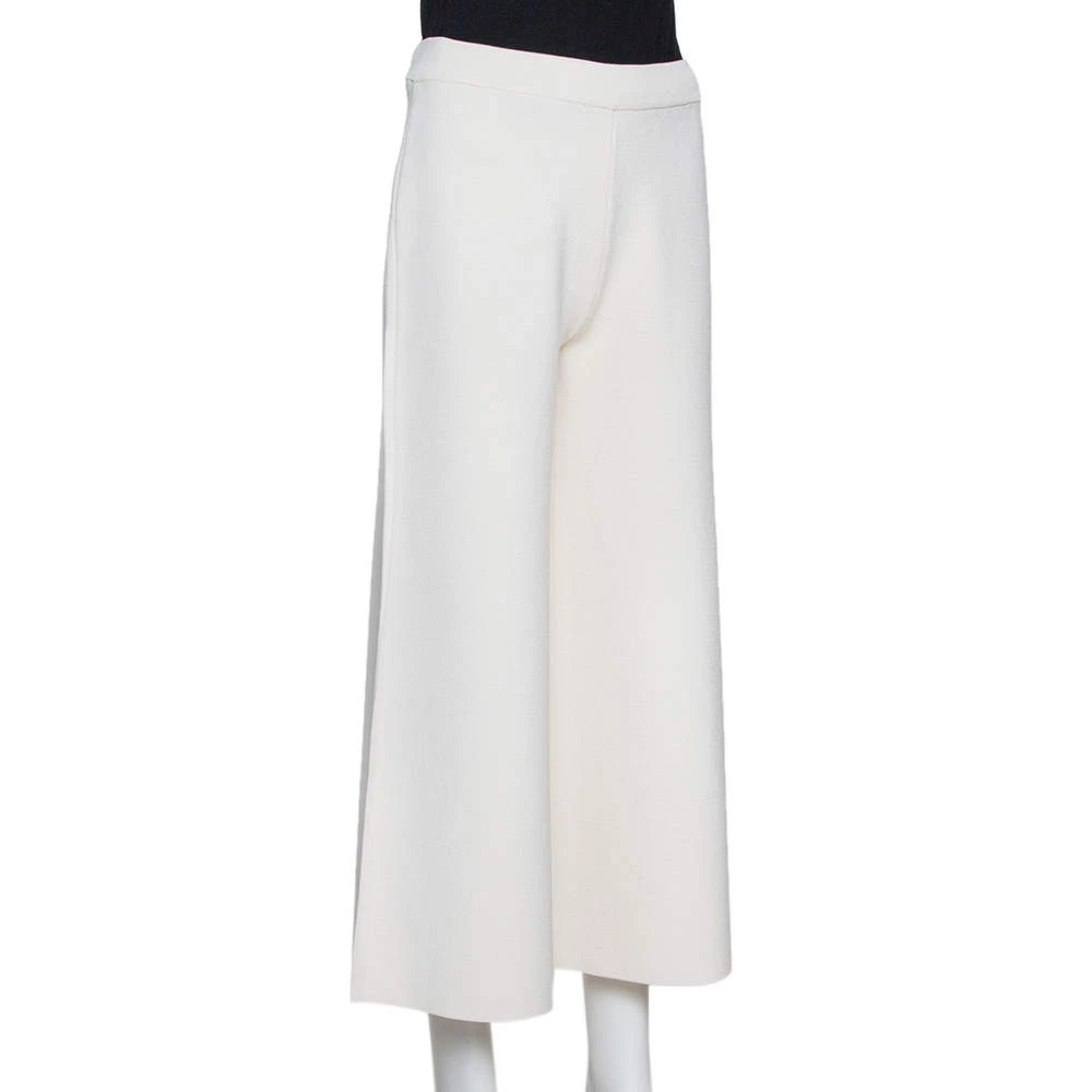 Stella McCartney Ivory Wool Blend Wide Leg Culottes S For Women 4 Stella McCartney Ivory Wool Blend Wide Leg Culottes S For Women - Image 2