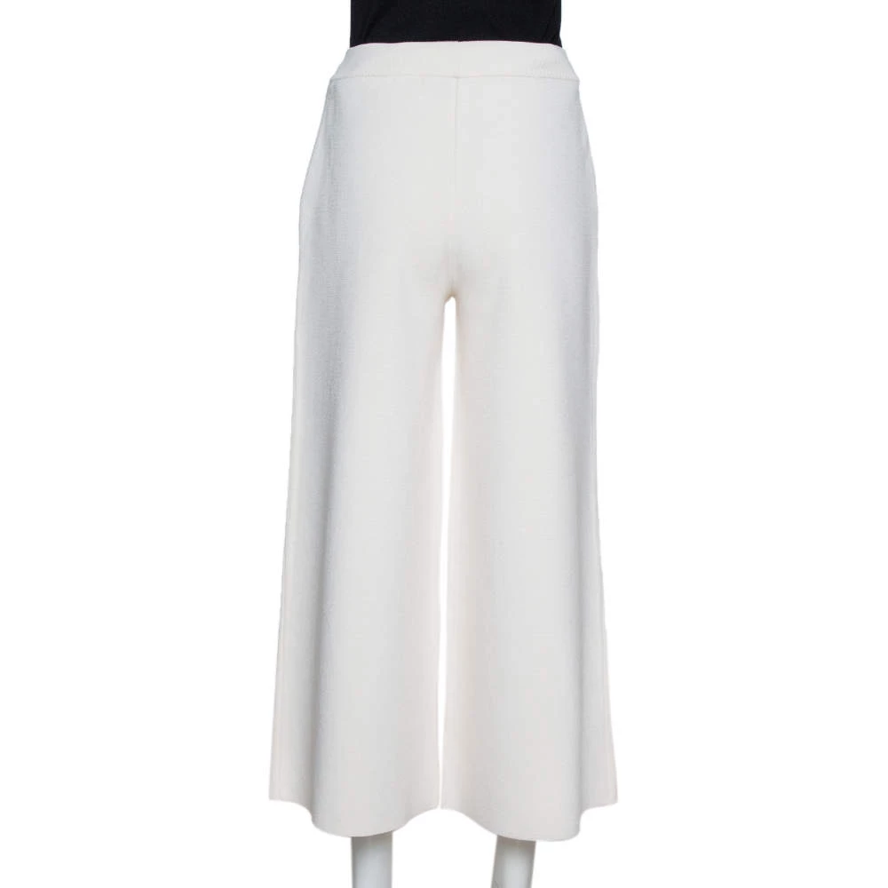 Stella McCartney Ivory Wool Blend Wide Leg Culottes S For Women 5 Stella McCartney Ivory Wool Blend Wide Leg Culottes S For Women - Image 3
